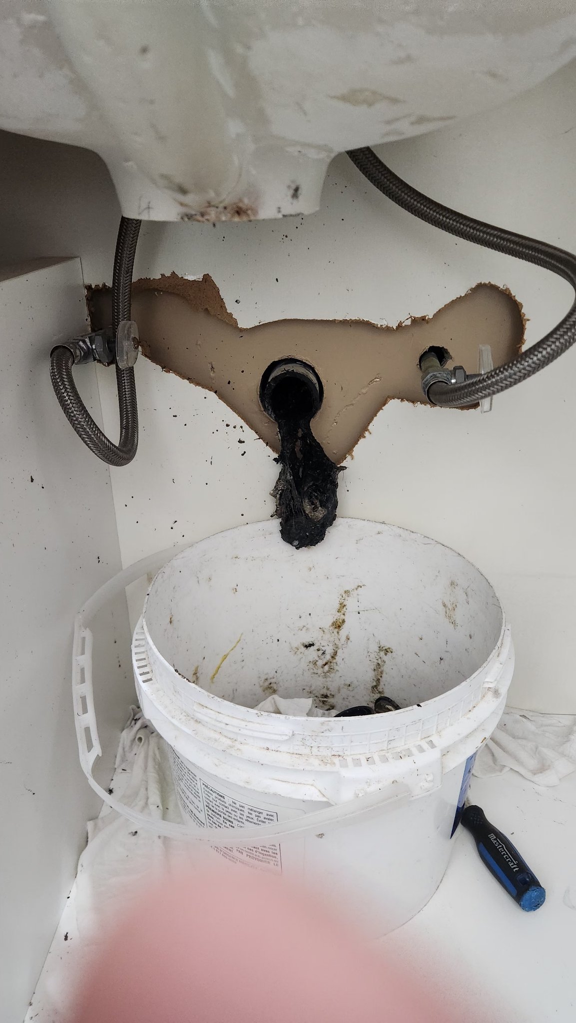 Drain cleaning Kingston - clog removed from a sink drain