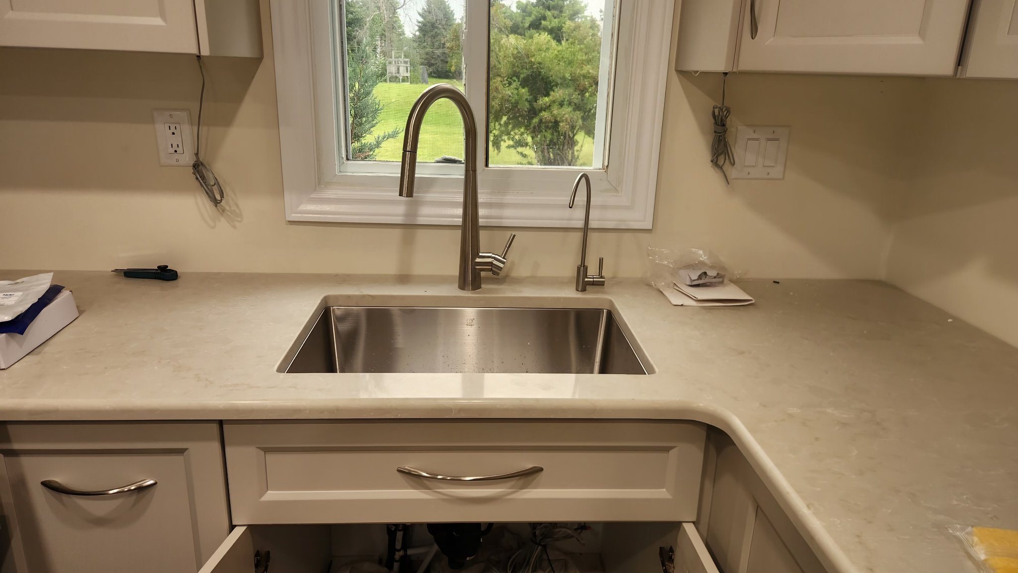 New kitchen faucet installed