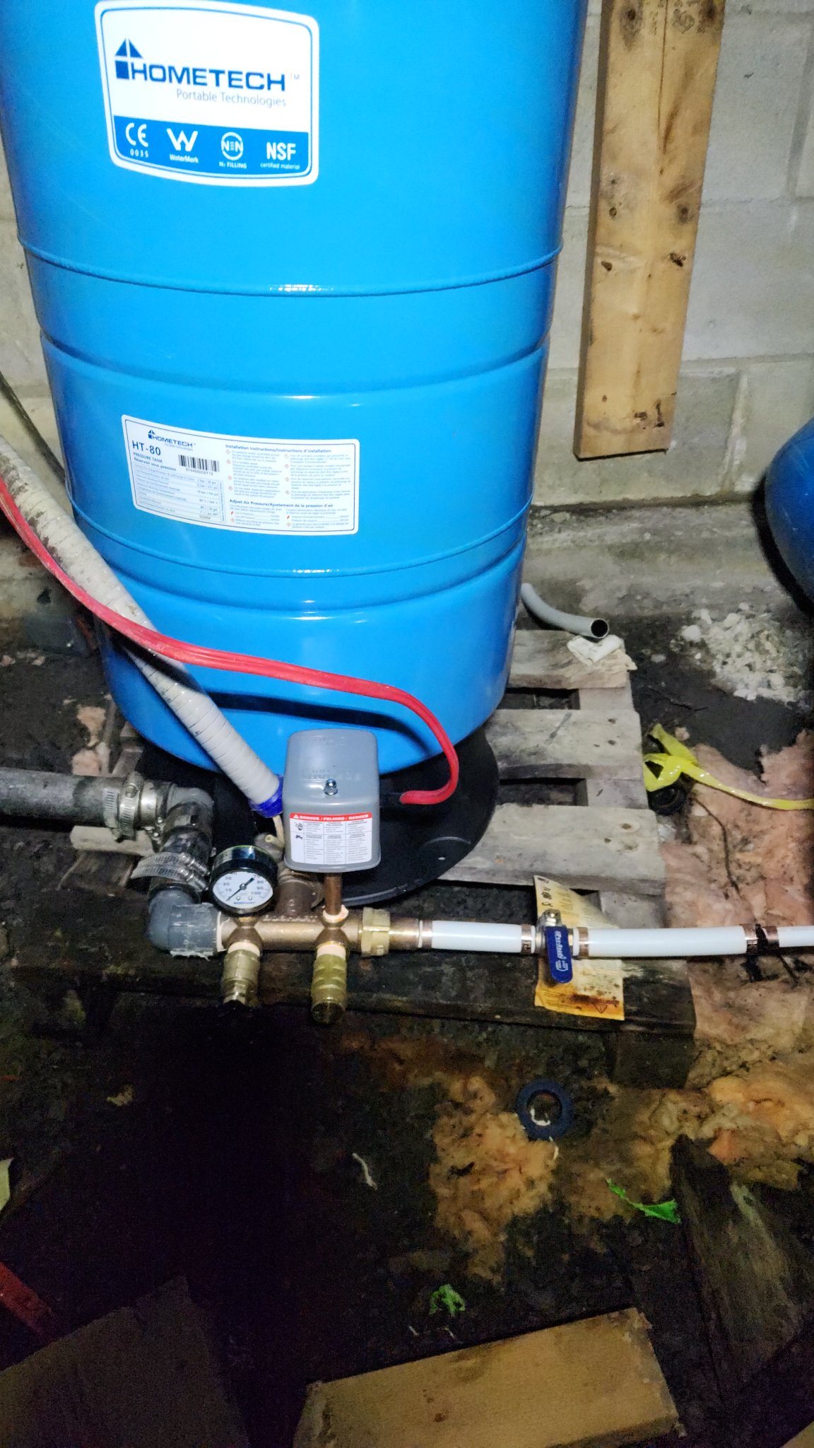 Well pressure tank installed for a rural Kingston-area home